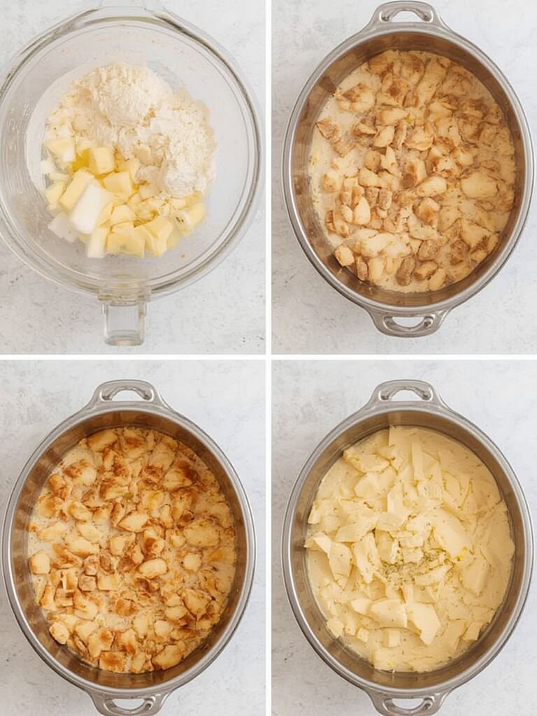 gateau aux pommes steps