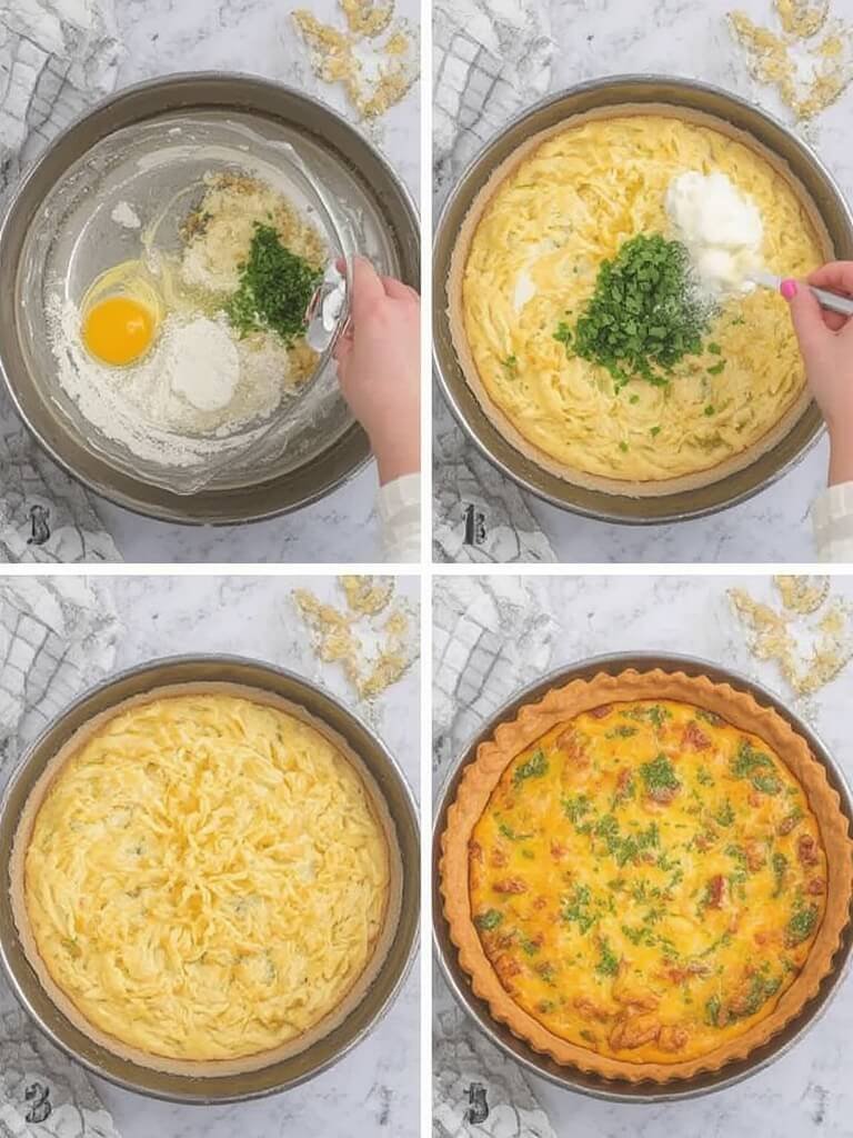 quiche lorraine steps