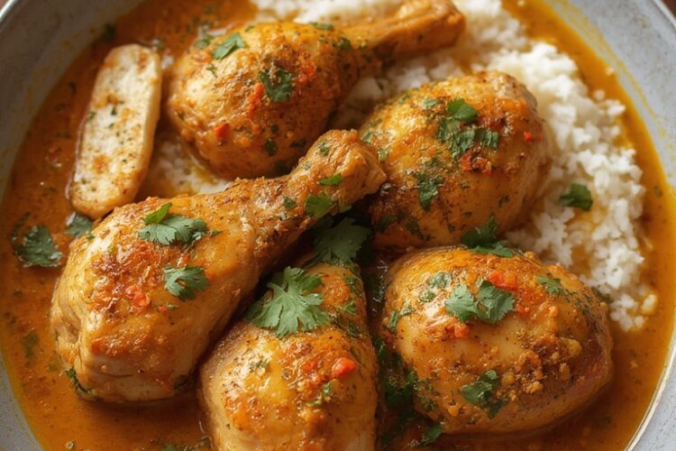 Curry de poulet healthy sans crème