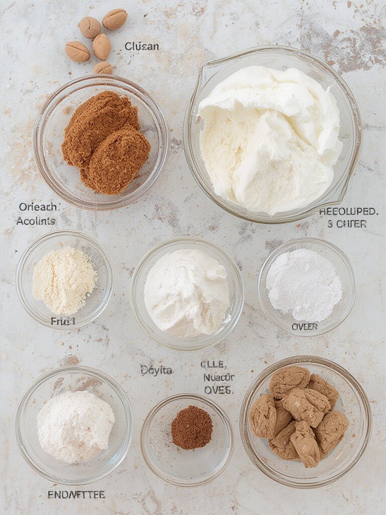 Ingrédients pour biscuits à la cuillère