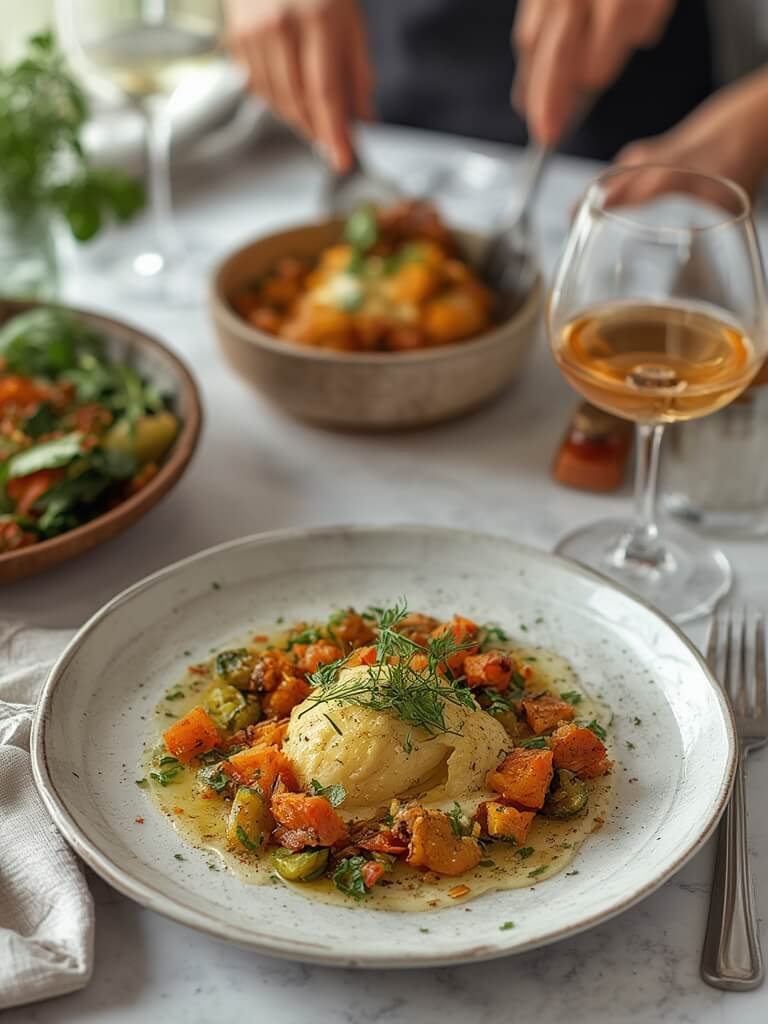 Étapes du repas préparé