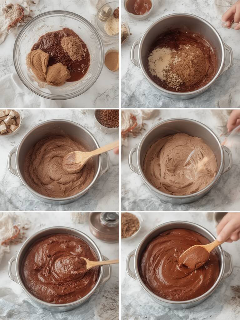 gateau au chocolat steps