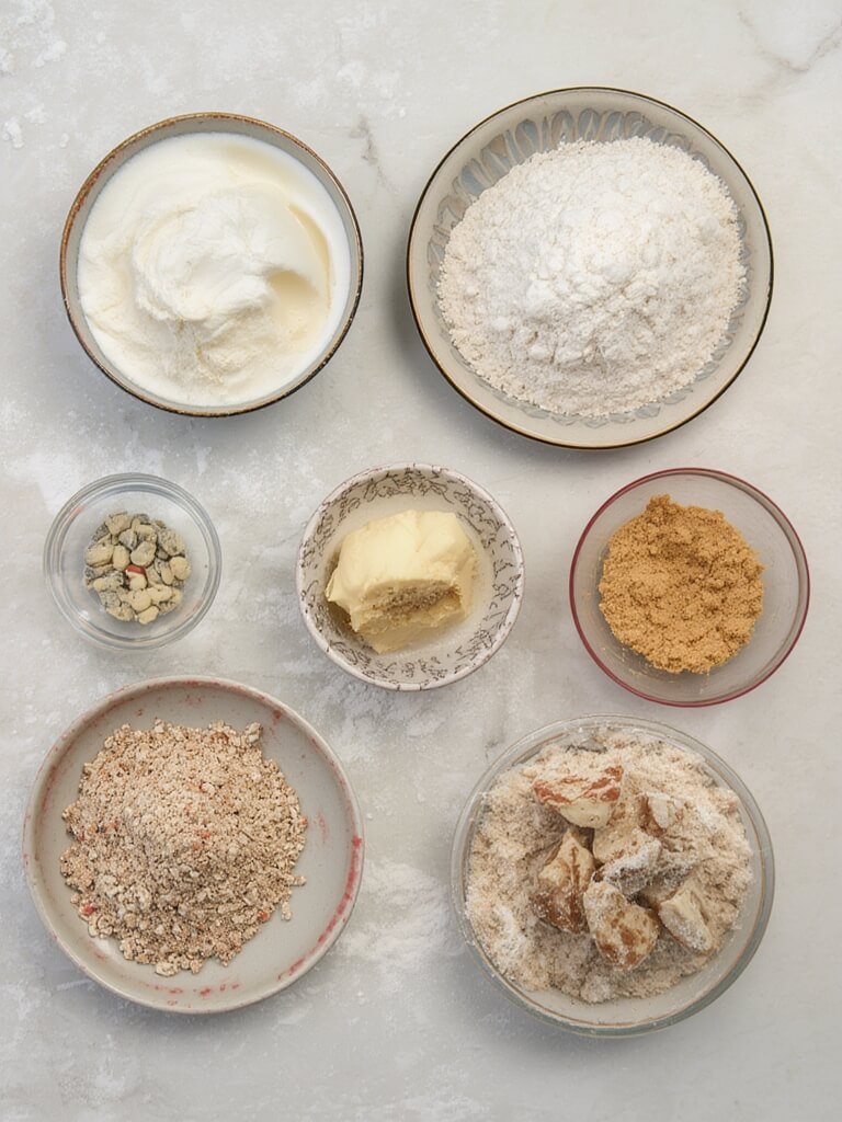 Ingrédients pour gâteau protéiné