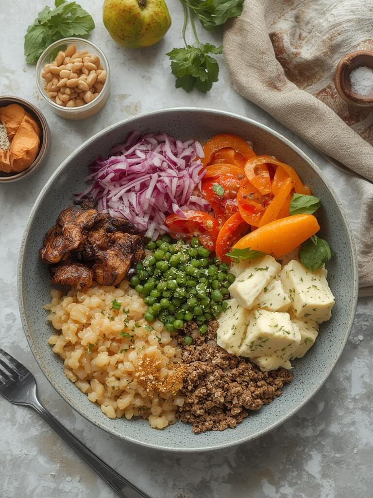 plat prepare healthy ingredients