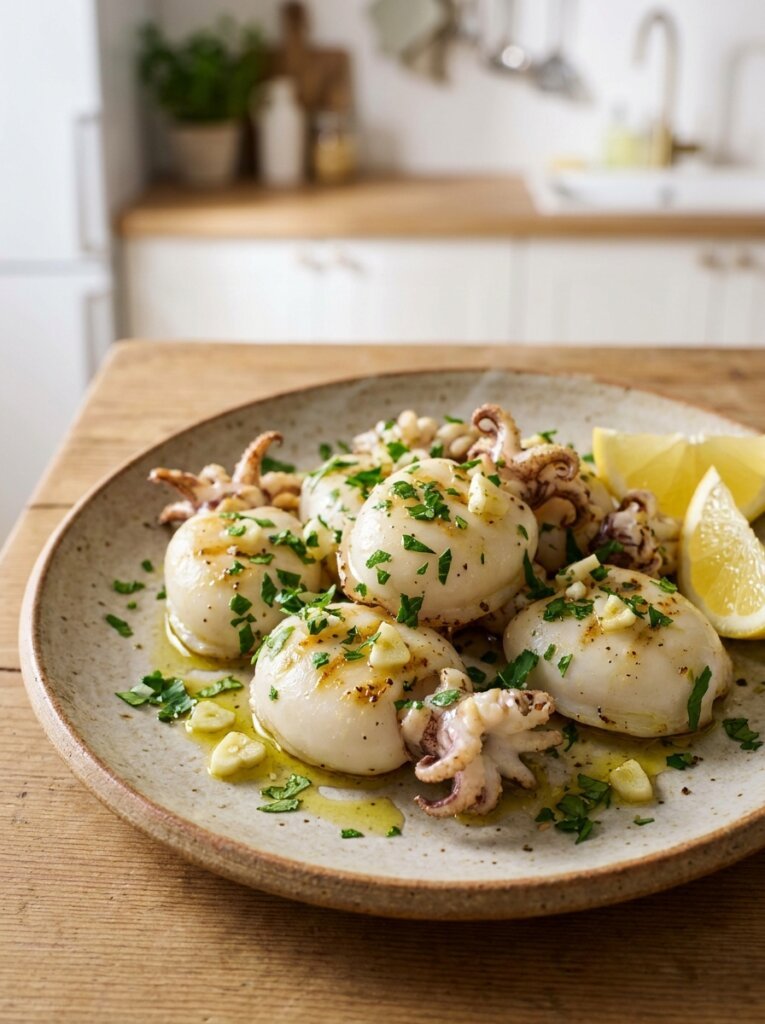 Seiche with garlic parsley 202605082251