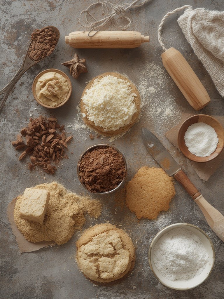 Fresh ingredients for cookies moelleux