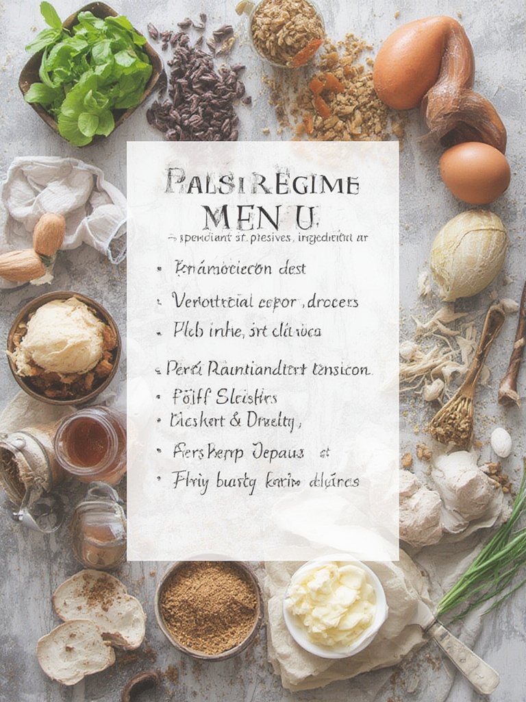 Fresh ingredients for repas regime