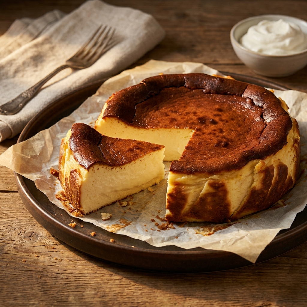 Cheesecake Basque : Le Dessert Brûlé et Crémeux Qui Fait Fureur en 2026