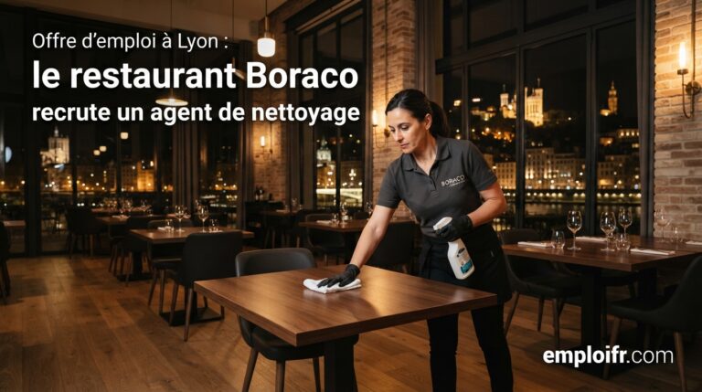 Offre d'emploi à Lyon : le restaurant Boraco recrute un agent de nettoyage