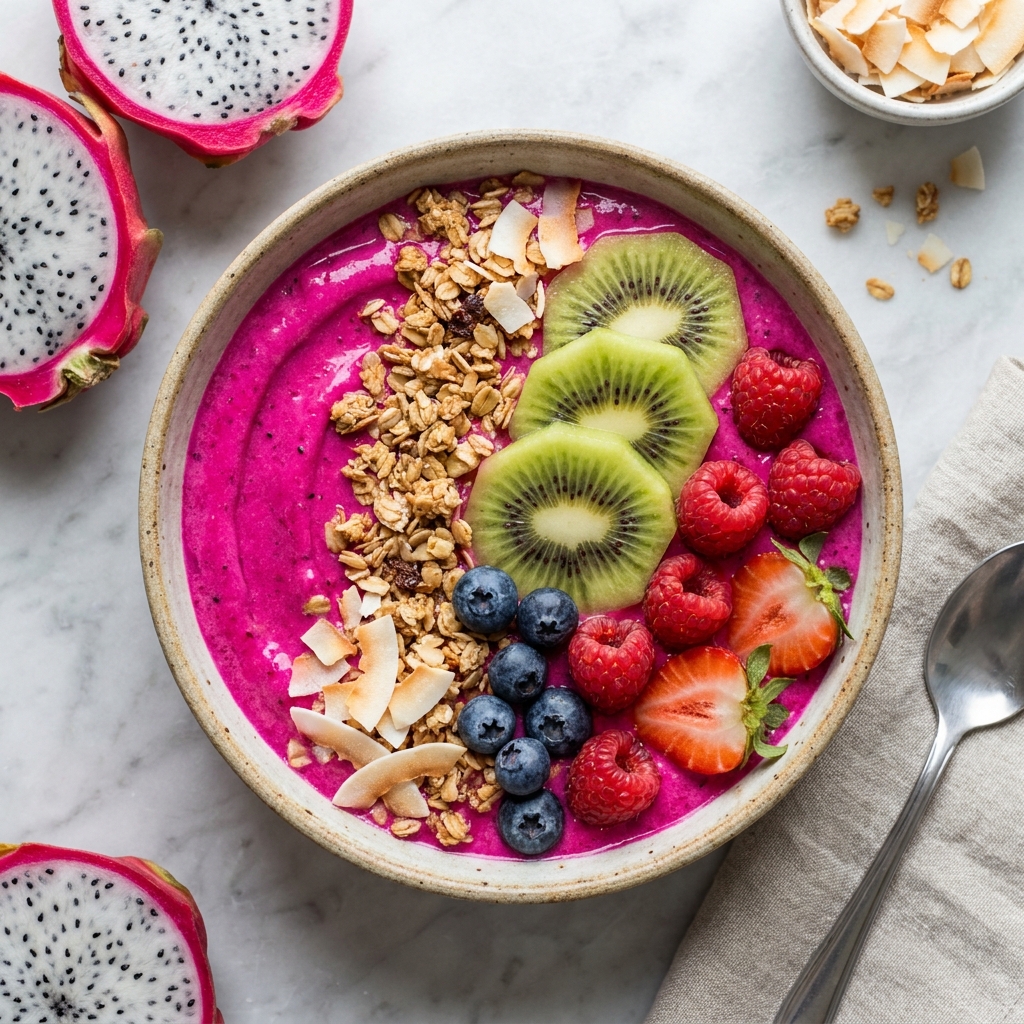Smoothie Bowl au Fruit du Dragon : L&rsquo;Explosion de Couleur Qui Cartonne en 2026