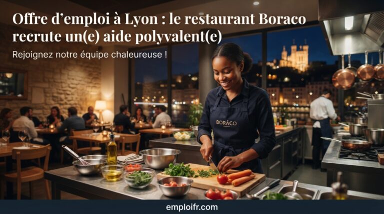 Offre d'emploi à Lyon : le restaurant Boraco recrute un(e) aide polyvalent(e)