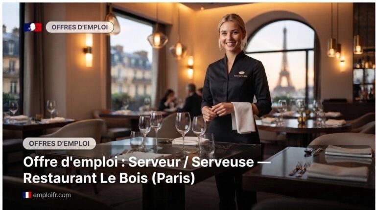 Offre d'emploi : Serveur / Serveuse — Restaurant Le Bois (Paris)