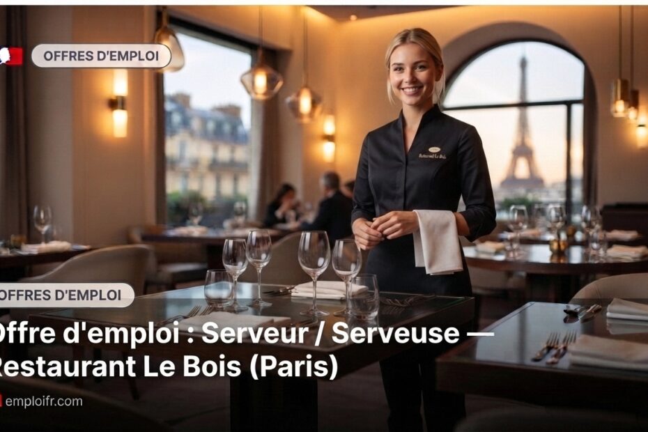 Offre d'emploi : Serveur / Serveuse — Restaurant Le Bois (Paris)