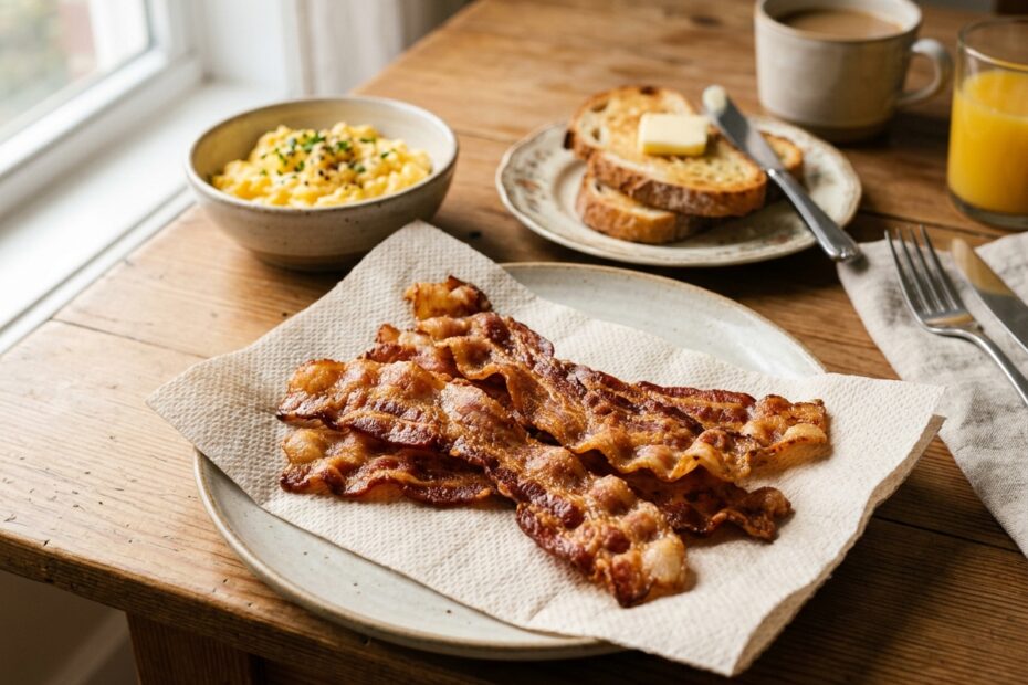 bacon croustillant air fryer temps de cuisson bacon air fryer petit-déjeuner air fryer bacon sans huile ni poêle