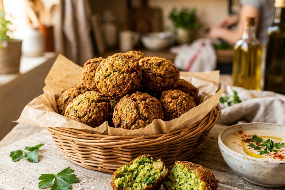 Falafels maison dorés et croustillants cuits à l'air fryer