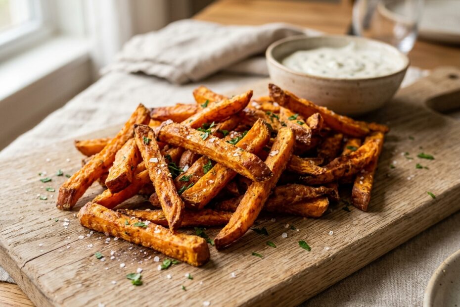 frites de patates douces à l'air fryer